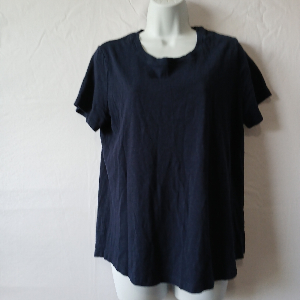 Eddie Bauer Blue Short Sleeve Tee Sz XL Casual Essential Outdoorā Cabin Summer